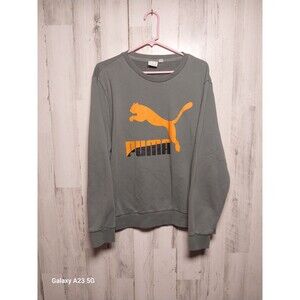 Puma Women's XXL Green Sweatshirt Orange Logo